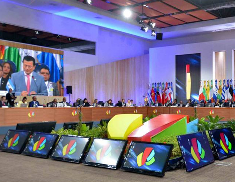 نظام Gonsin للصوت والفيديو للمؤتمرات في قمة CELAC-EU
