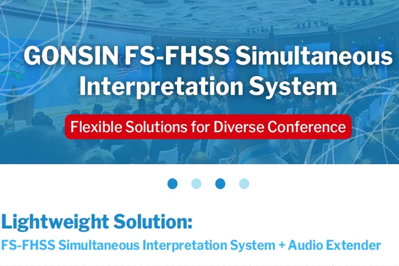 GONSIN FS-FHSS نظام الترجمة الفورية حلول مرنة للمؤتمرات المتنوعة